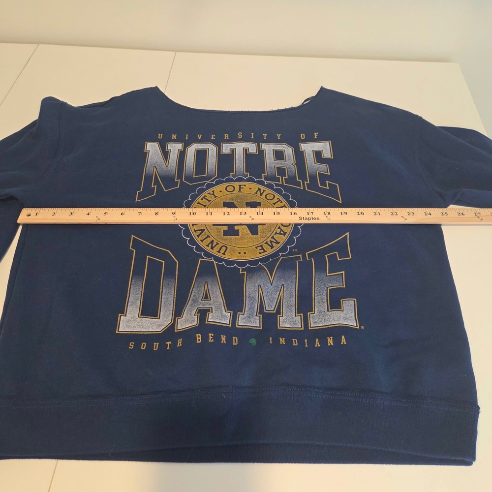 Hollister Oversized Notre Dame University Sweatshirt Off The Shoulder Womens L - Picture 10 of 11